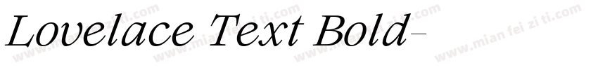Lovelace Text Bold字体转换